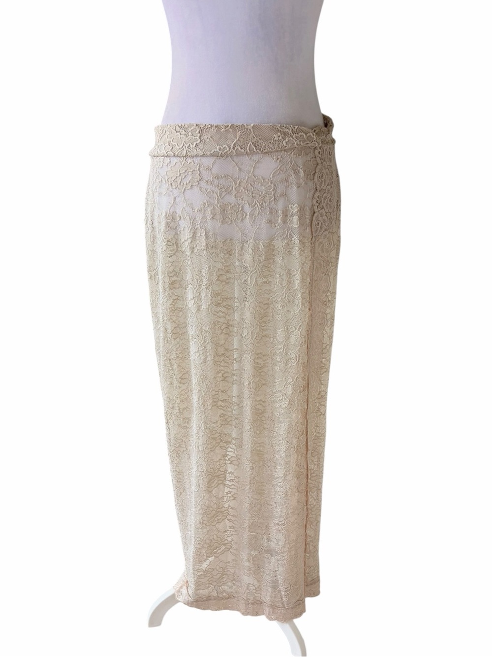 Free People Ivory Lace Maxi Skirt